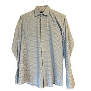 Boss by Hugo Boss Sharp Fit Button Down Shirt Plaid Size 15.5 34/35